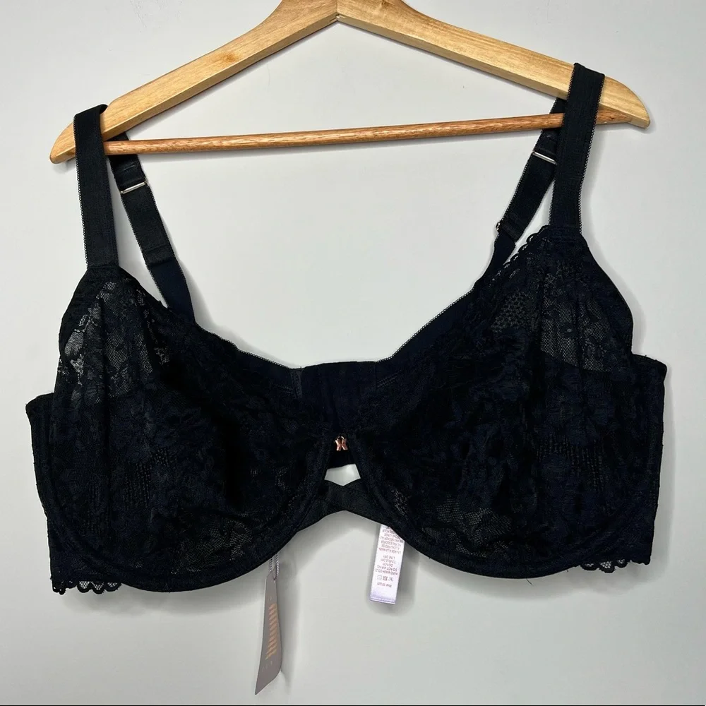 NWT Savage X Fenty Black Lace Bra - Picture 1 of 6
